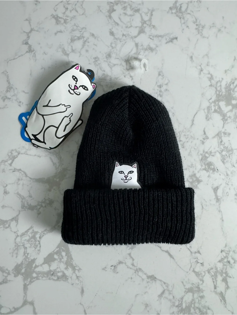 Ripndip cat middle finger beanie NWT
